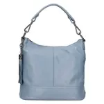 Dámská kožená kabelka Italia Solla - modrá