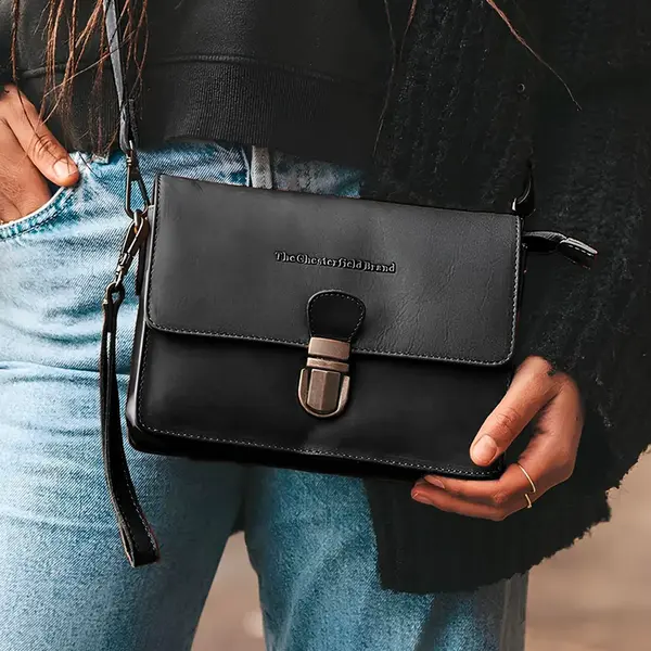 Dámská kožená crossbody kabelka The Chesterfield Brand Nina - černá