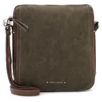 Dámska crossbody kabelka Emily & Noah Olivia - zeleno-hnedá, syntetická koža