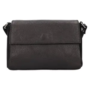 Dámská kožená crossbody kabelka Italia Darina - černá