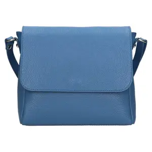 Dámská kožená crossbody kabelka Italia Nikka - modrá