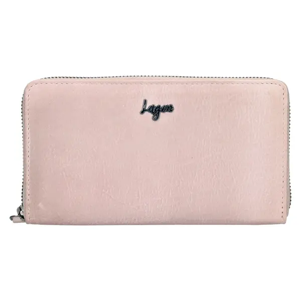 Dámská kožená peněženka Lagen Amica - pudrová