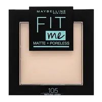 Maybelline Fit Me! Matte + Poreless Powder púder so zmatňujúcim účinkom 105 Natural Ivory 9 g