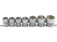 BGS Technic BGS 9108 Hlavice nástrčné 1/2" 20 ÷ 32 mm. Sada 7 ks na kolejnici