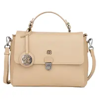 Menší dámská kožená kabelka Bellicci Carolina - tmavě béžová