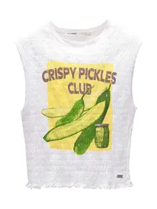 Pull&Bear Top  žltá / kiwi / svetlofialová / biela