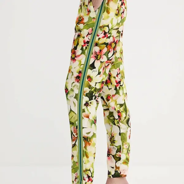 Kalhoty Liu Jo dámské, zelená barva, high waist, VA5170.T2961