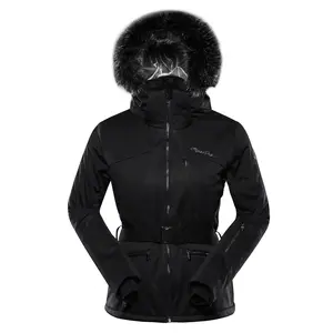 Women's ski softshell jacket with membrane ALPINE PRO DOWELA black