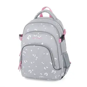Oxybag OXY SCOOLER - studentský batoh Grey Geometric