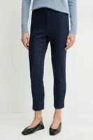 Kalhoty Patrizia Pepe dámské, tmavomodrá barva, střih cigarette, medium waist, 8P0699 A543