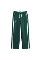 Superdry & Co Nohavice 'Athletic Fives'  smaragdová / biela