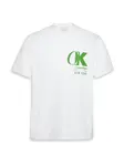 Calvin Klein Tričko '20S'  zelená / biela