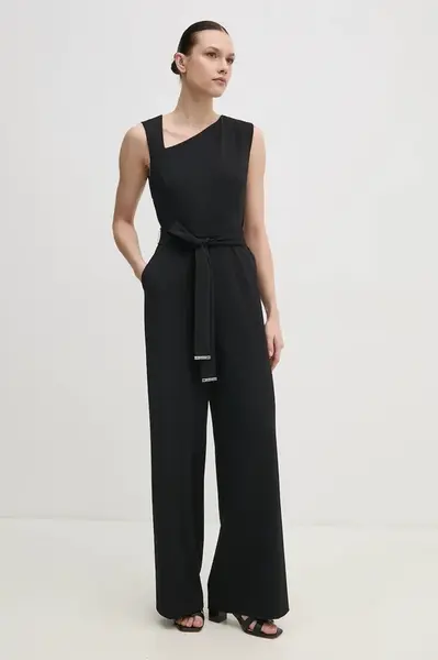 Overal Calvin Klein černá barva, cold shoulder, K20K208431