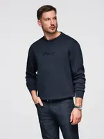 Ombre Men's contrast sweatshirt with reglan sleeves - cream and graphite