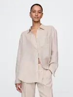 GAP Linen Oversize Shirt Big Shirt - Women's
