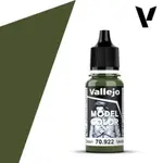 Modelářská barva Vallejo 18ml – 922 Uniform Green