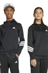 Mikina adidas černá barva, s kapucí, s aplikací, JD0104