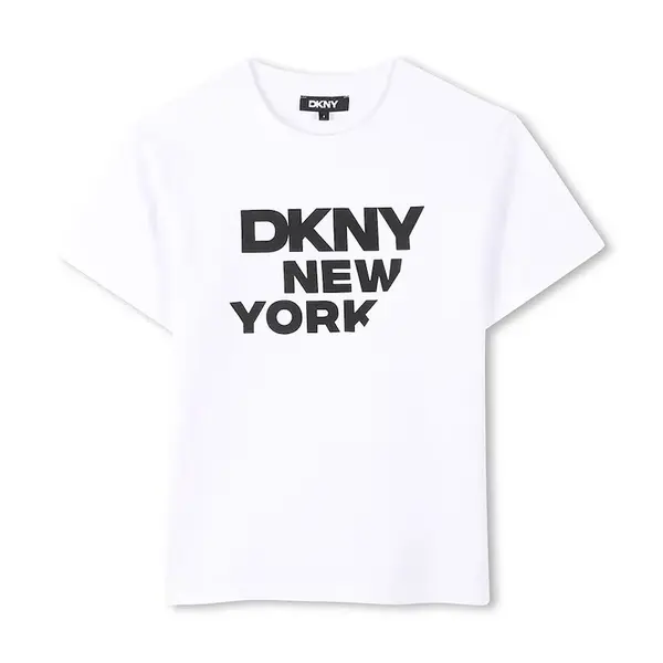 Dětské tričko Dkny bílá barva, s potiskem, D62299
