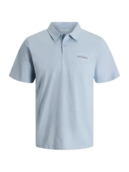 JACK & JONES Tričko 'JJBRANDON'  nebesky modrá / čierna / biela