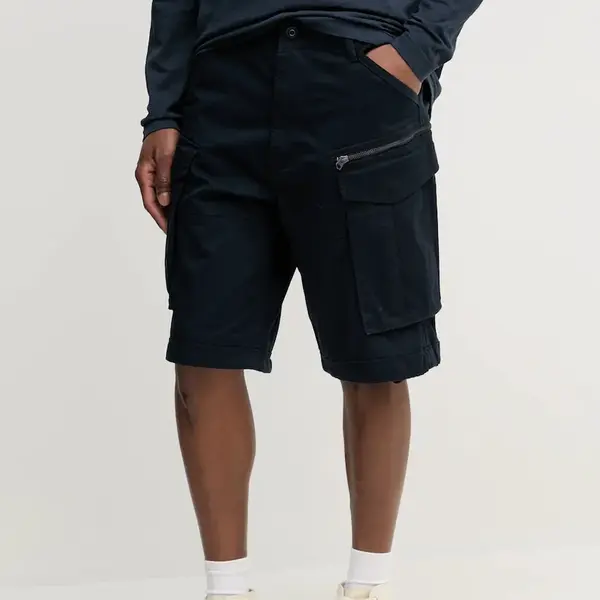 Kraťasy G-Star Rovic zip relaxed 1\2 pánské, tmavomodrá barva, D08566-5126