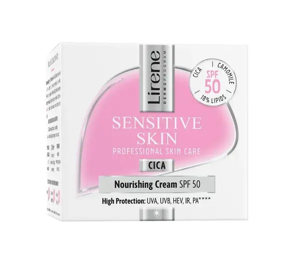 Lirene Sensitive Skin CICA Ochranný krém SPF50 50 ml