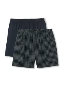 CALIDA Boxerky  tmavomodrá / biela