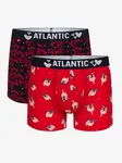 Men's Boxer Shorts ATLANTIC 2Pack - Red/Dark Blue