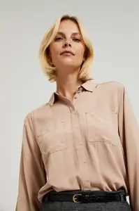 Marisse Women's Shirt Z-Ko-4516 L.Brown