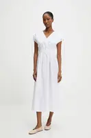 Šaty Answear.LAB bílá barva, midi