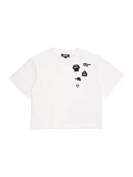 DKNY Tričko  čierna / biela