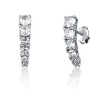JVD Třpytivé stříbrné náušnice s čirými zirkony SVLE1618XH2BI00