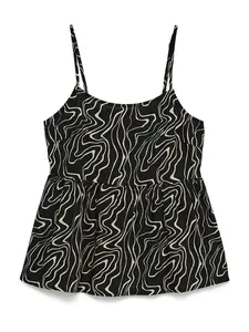 VERO MODA Top 'VMEASY'  čierna / biela