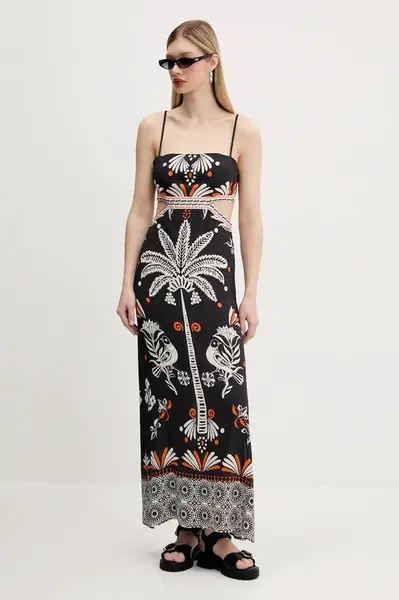 Šaty Superdry černá barva, maxi, W8011874A-F4N