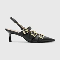 Kožené lodičky AllSaints Vivian Slingback černá barva, W001FC