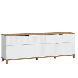 TV stolík Plissee PLIF02 biela alpin