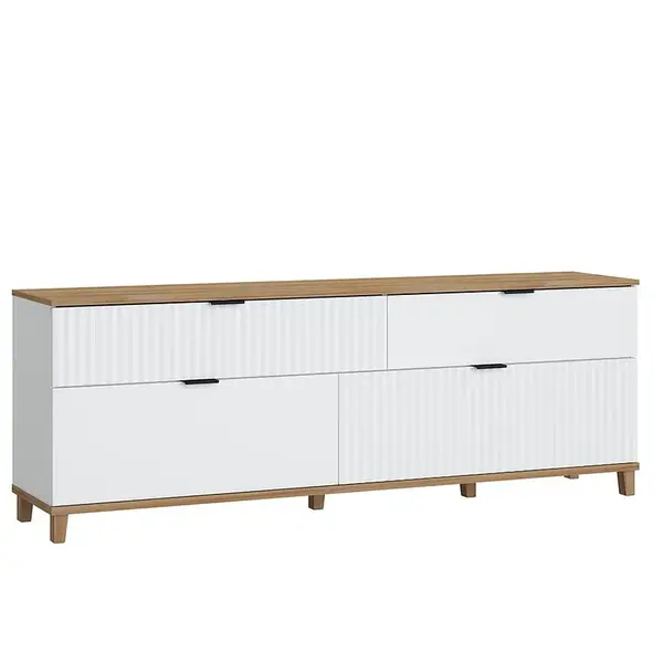 TV stolík Plissee PLIF02 biela alpin