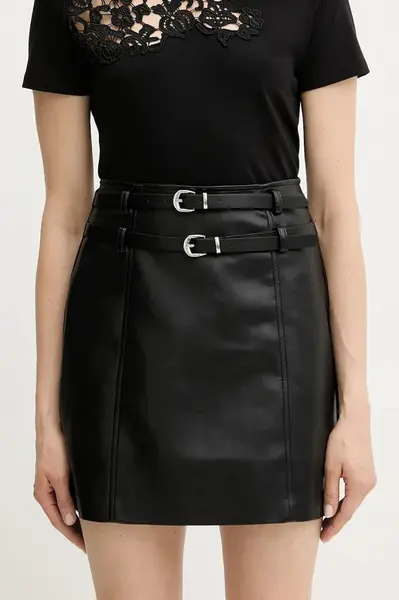 Sukně Morgan JNEST černá barva, mini, JNEST