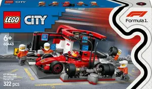 Zastávka v boxech F1® a personál s vozem Ferrari - Lego City (60443)