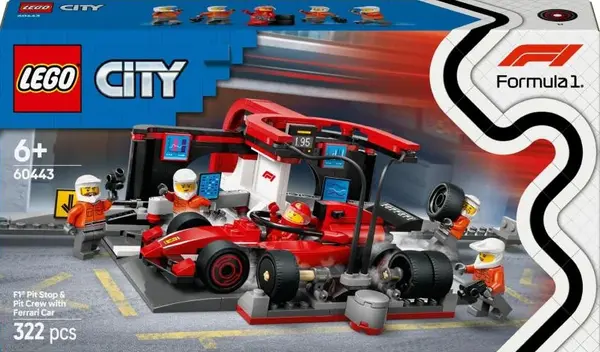 Zastávka v boxech F1® a personál s vozem Ferrari - Lego City (60443)