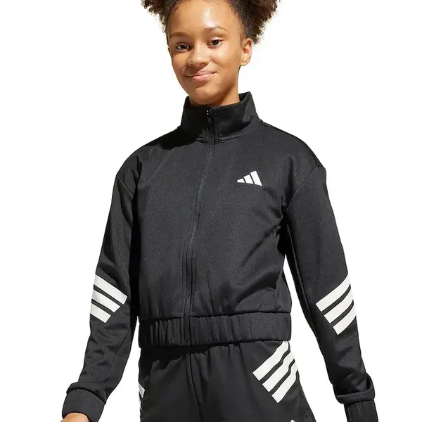 Dětská mikina adidas černá barva, s potiskem, JJ4973