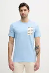 Bavlněné tričko Calvin Klein Jeans modrá barva, s potiskem, J30J327474