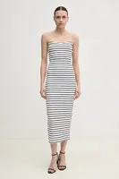 Šaty Calvin Klein Jeans bílá barva, midi, J20J225263