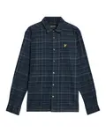 Lyle & Scott Košeľa  tmavomodrá / zelená / šedobiela