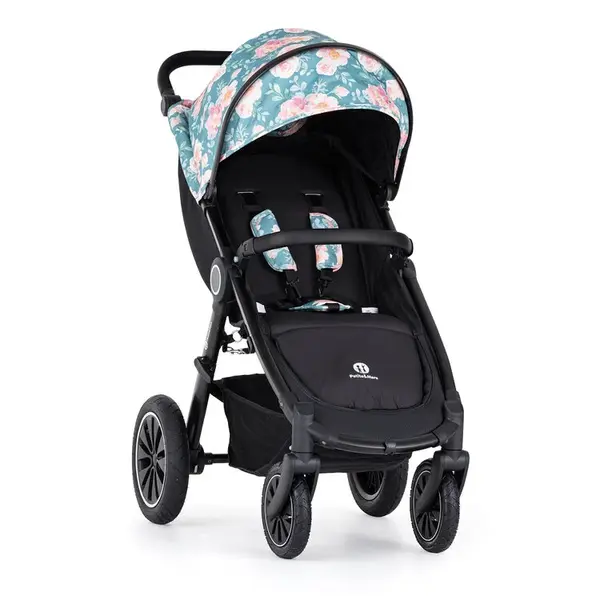 PETITE&MARS Kočárek Street+ Air Black Limited 100 Roses