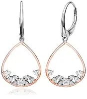 MOISS Úchvatné bicolor náušnice se zirkony E0001317