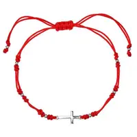 Evolution Group - Pavona Červený kabala náramek s křížkem 13023.3 red