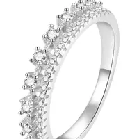Beneto Luxusní stříbrný prsten s čirými zirkony AGG409 56 mm