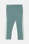Dětské legíny United Colors of Benetton zelená barva, hladké, 3P4ZCF05Z