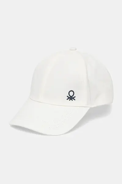 Kšiltovka United Colors of Benetton bílá barva, 6YCTGA012