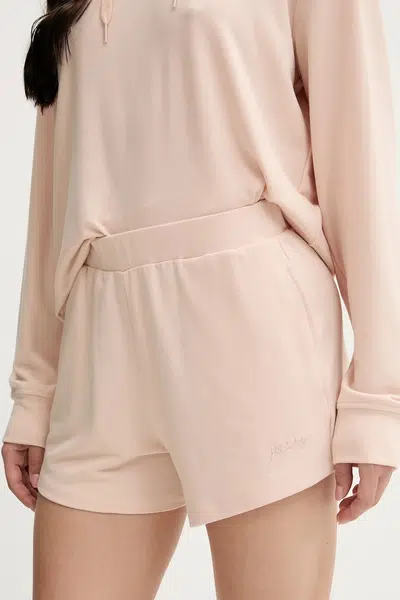 Kraťasy Guess LUCIA dámské, oranžová barva, hladké, high waist, O5GD06 KCQP2